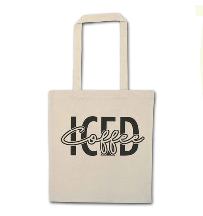Iced Coffee natural tote bag