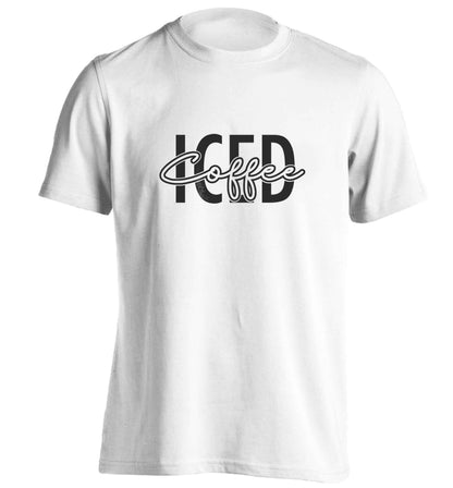 Iced Coffee adults unisex white Tshirt 2XL
