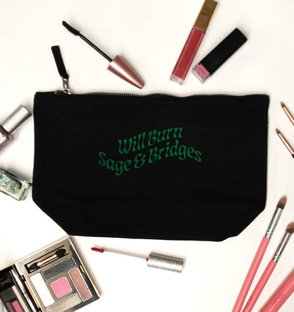 Will burn bridges and sage black makeup bag