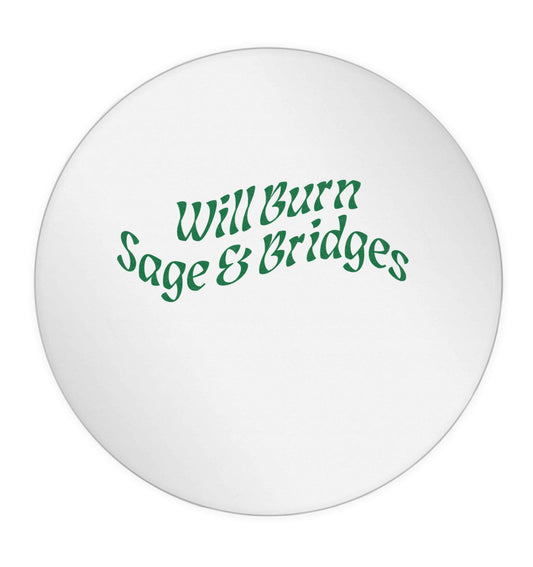 Will burn bridges and sage 24 @ 45mm matt circle stickers