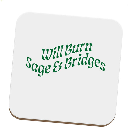 Will burn bridges and sage set of four coasters