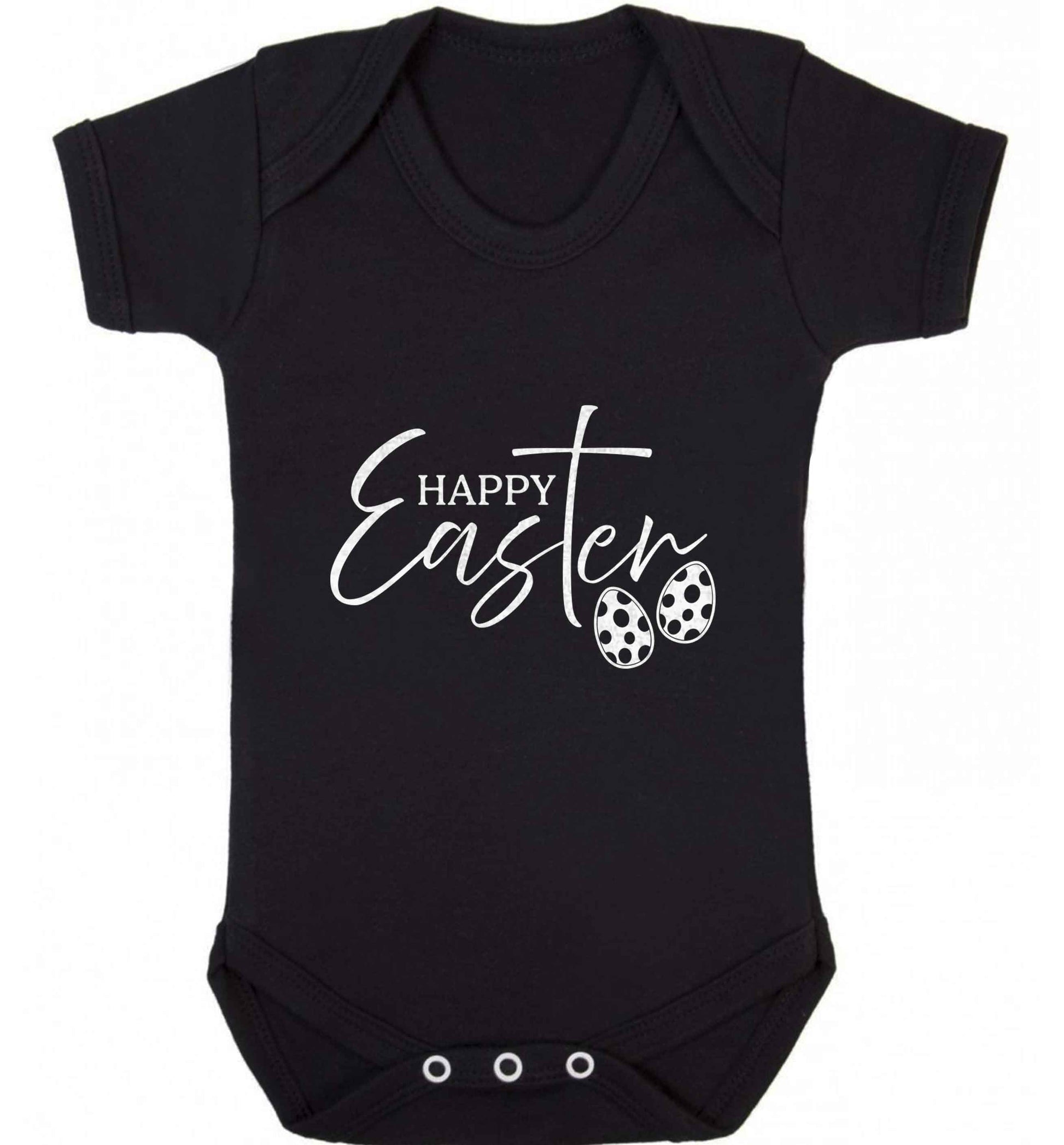 Happy Easter baby vest black 18-24 months