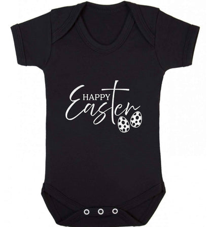 Happy Easter baby vest black 18-24 months