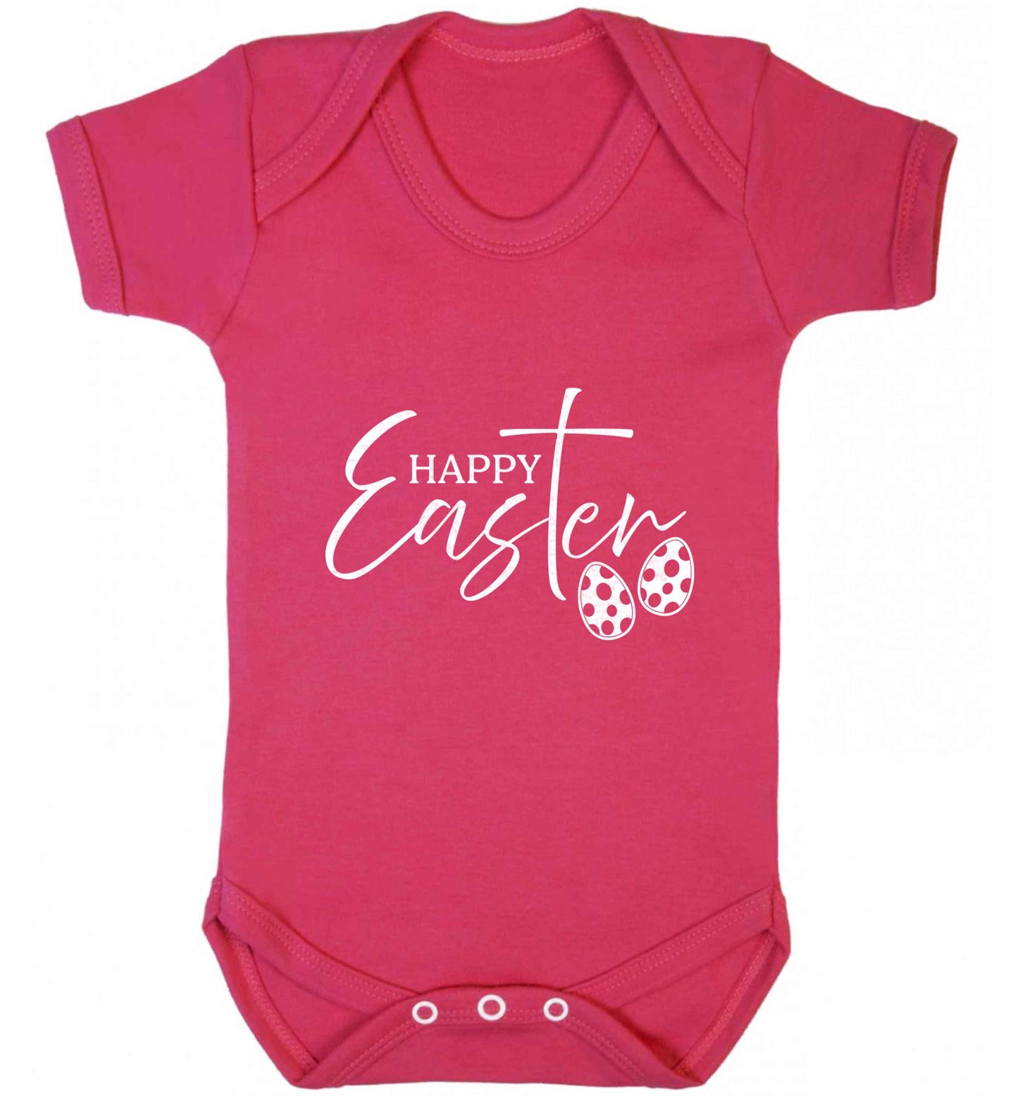 Happy Easter baby vest dark pink 18-24 months