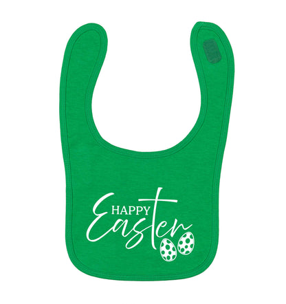 Happy Easter green baby bib