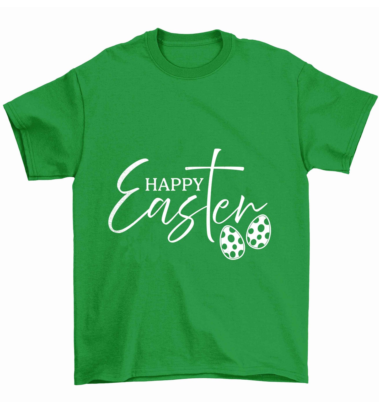 Happy Easter Children's green Tshirt 12-13 Years