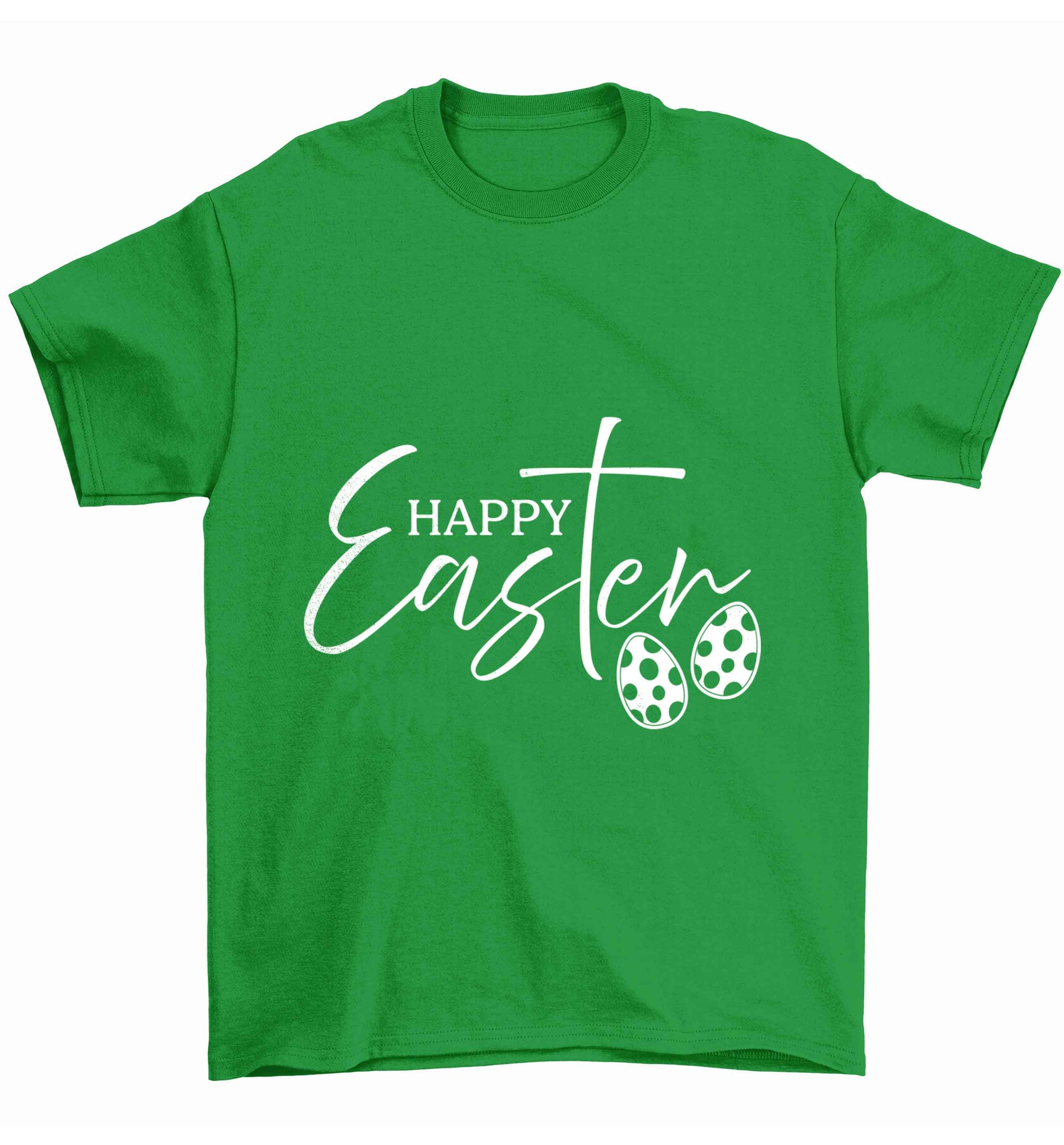 Happy Easter Children's green Tshirt 12-13 Years