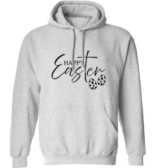 Happy Easter adults unisex grey hoodie 2XL