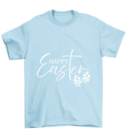 Happy Easter Children's light blue Tshirt 12-13 Years