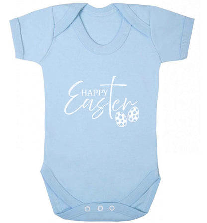 Happy Easter baby vest pale blue 18-24 months