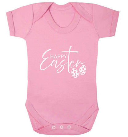 Happy Easter baby vest pale pink 18-24 months