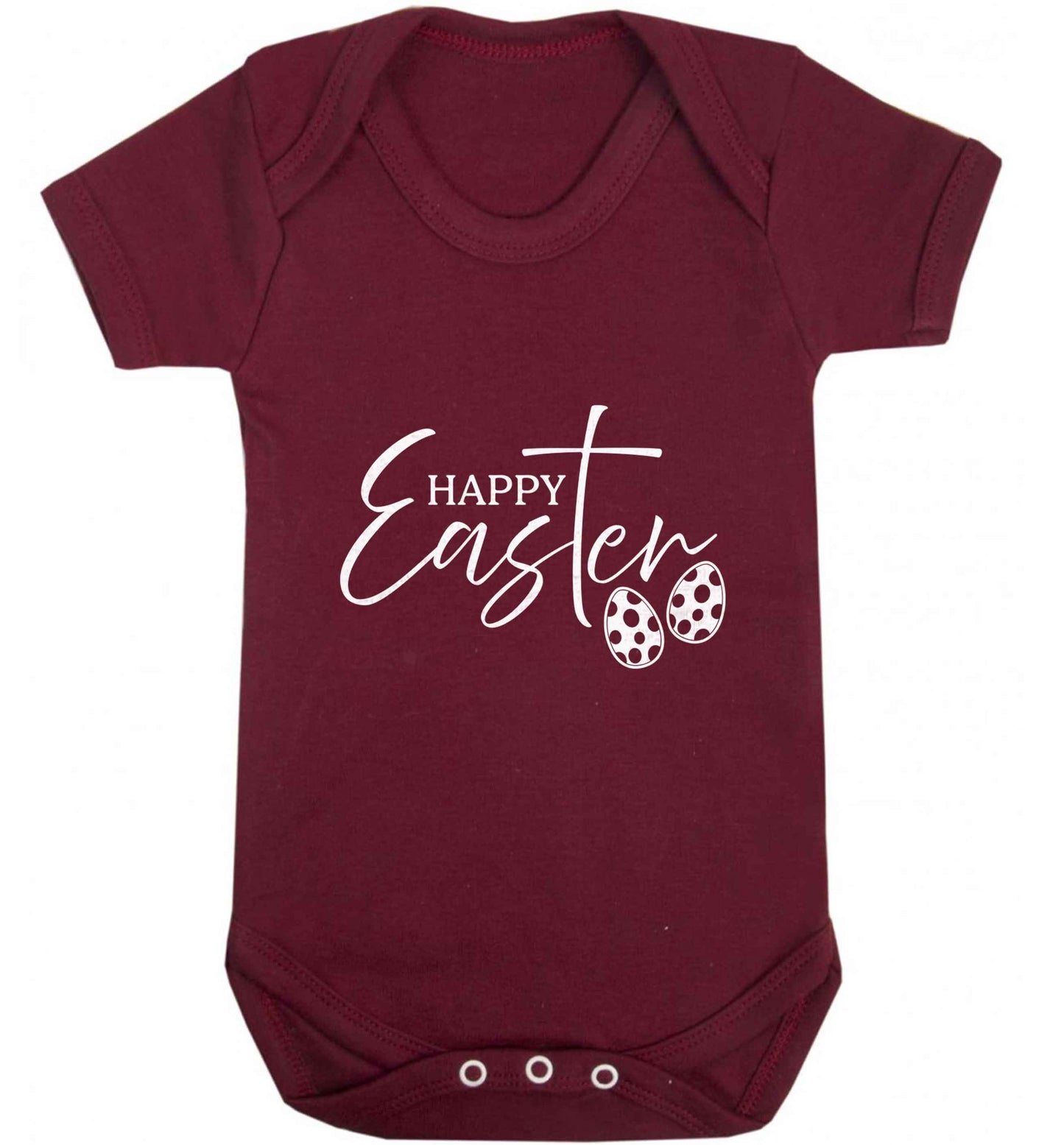 Happy Easter baby vest maroon 18-24 months