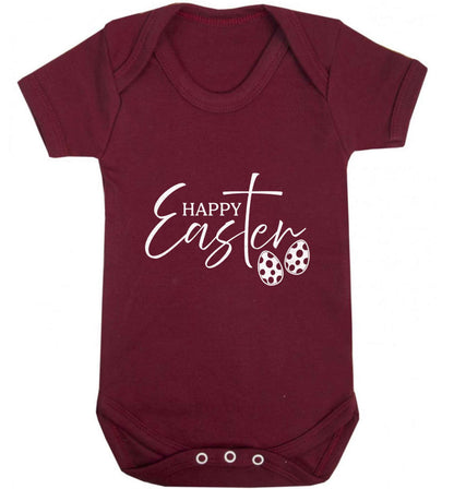 Happy Easter baby vest maroon 18-24 months