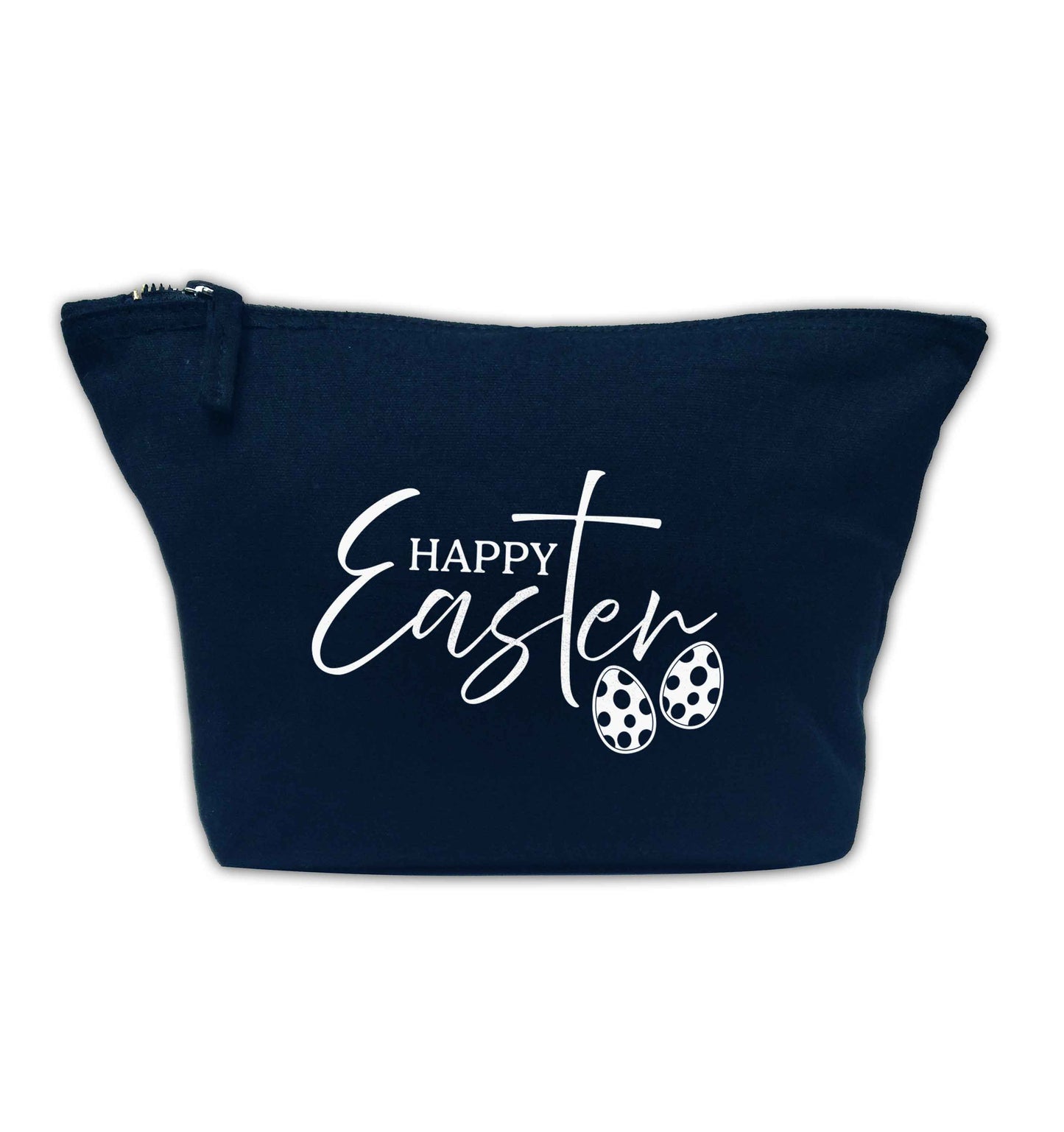 Happy Easter navy makeup bag