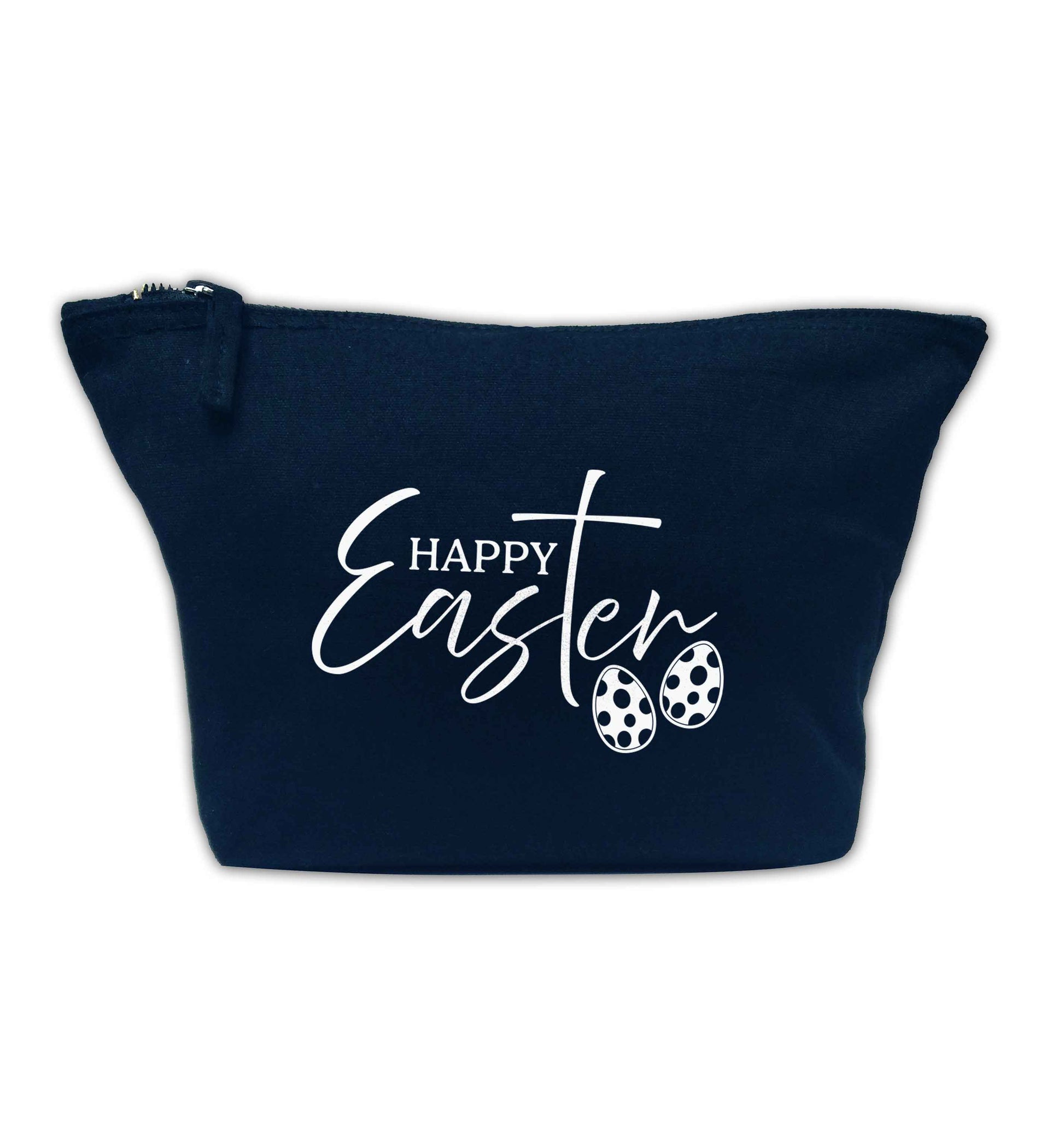 Happy Easter navy makeup bag