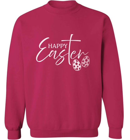 Happy Easter adult's unisex pink sweater 2XL