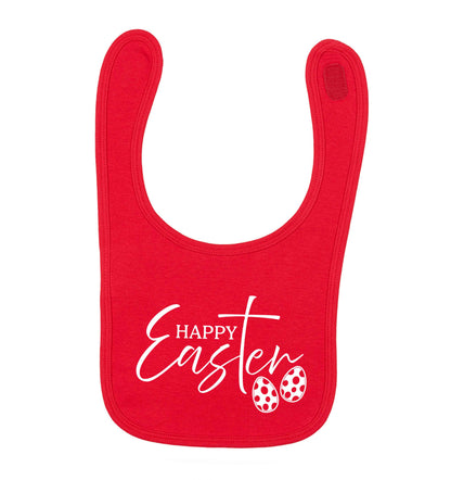 Happy Easter red baby bib