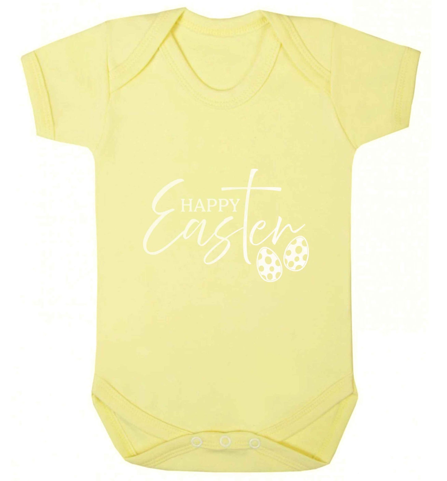 Happy Easter baby vest pale yellow 18-24 months