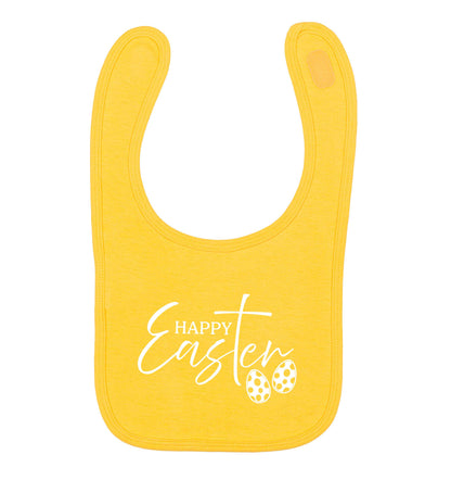 Happy Easter yellow baby bib