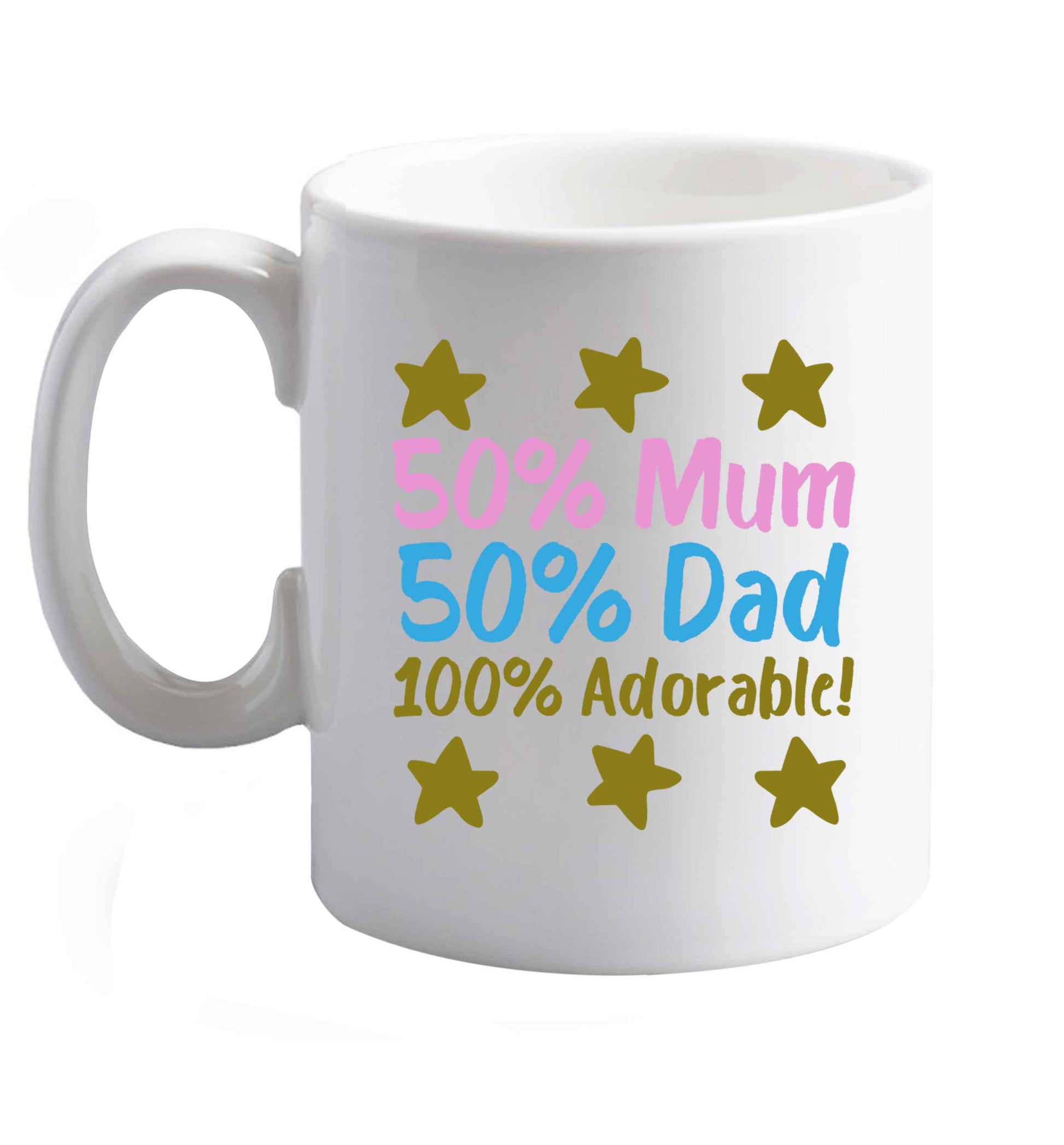 10 oz Favourite Type Pan Pancake ceramic mug right handed