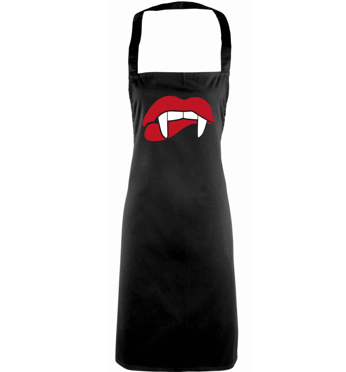 Vampire fangs adults black apron