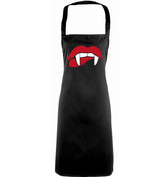 Vampire fangs adults black apron