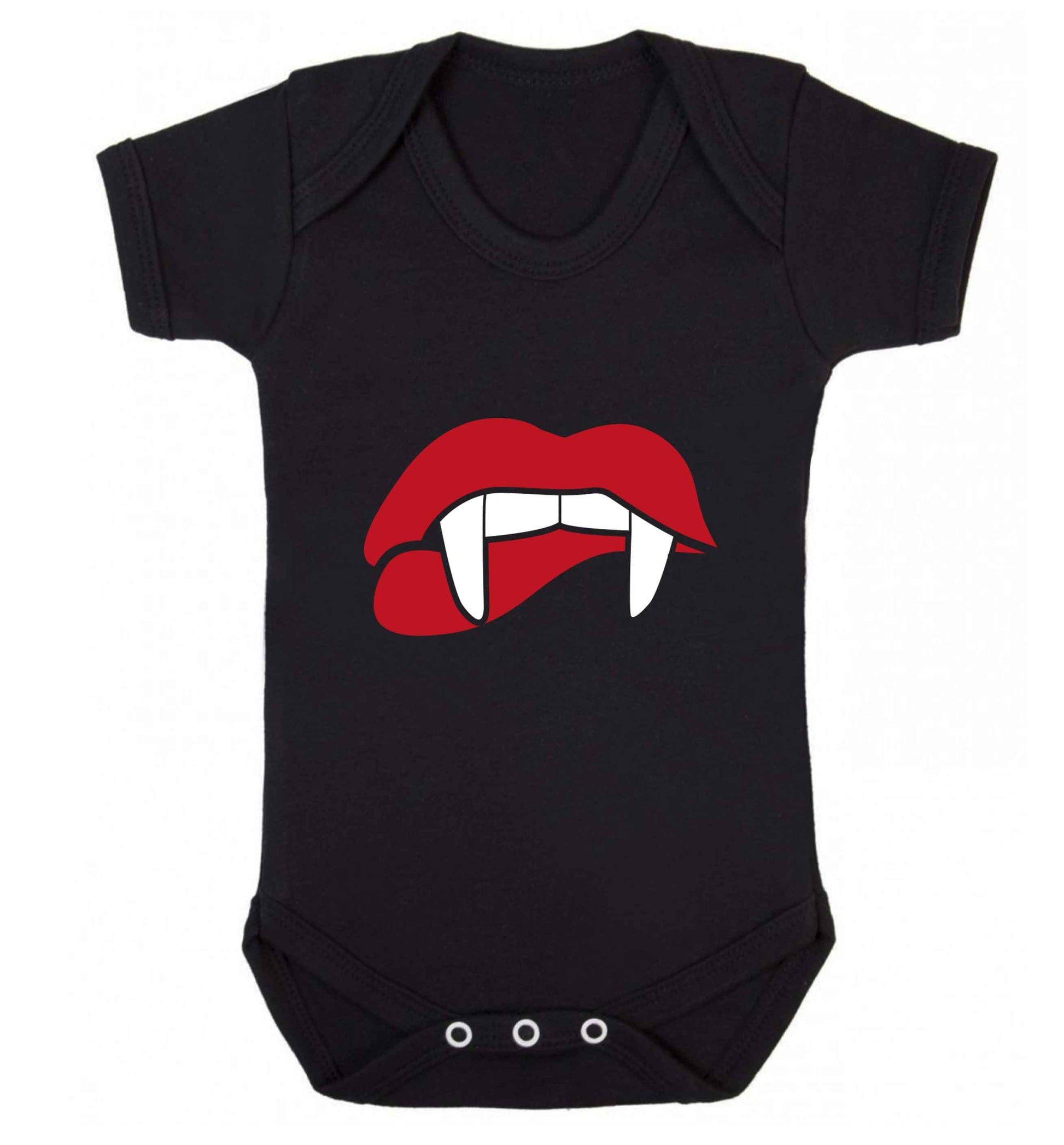 Vampire fangs baby vest black 18-24 months
