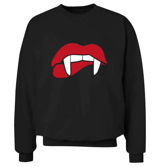 Vampire fangs adult's unisex black sweater 2XL