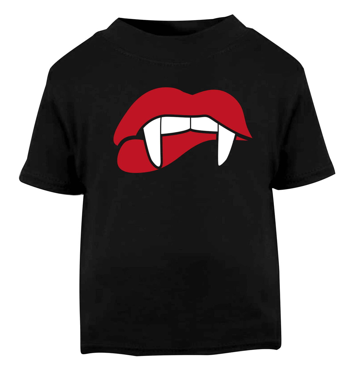Vampire fangs Black baby toddler Tshirt 2 years