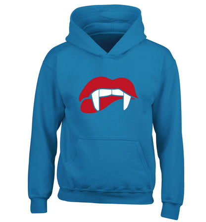 Vampire fangs children's blue hoodie 12-13 Years