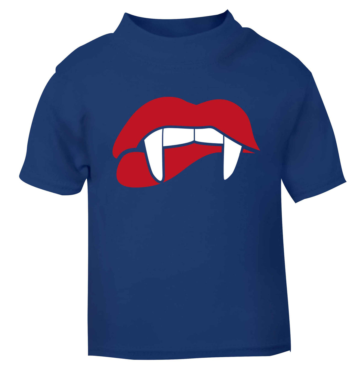 Vampire fangs blue baby toddler Tshirt 2 Years