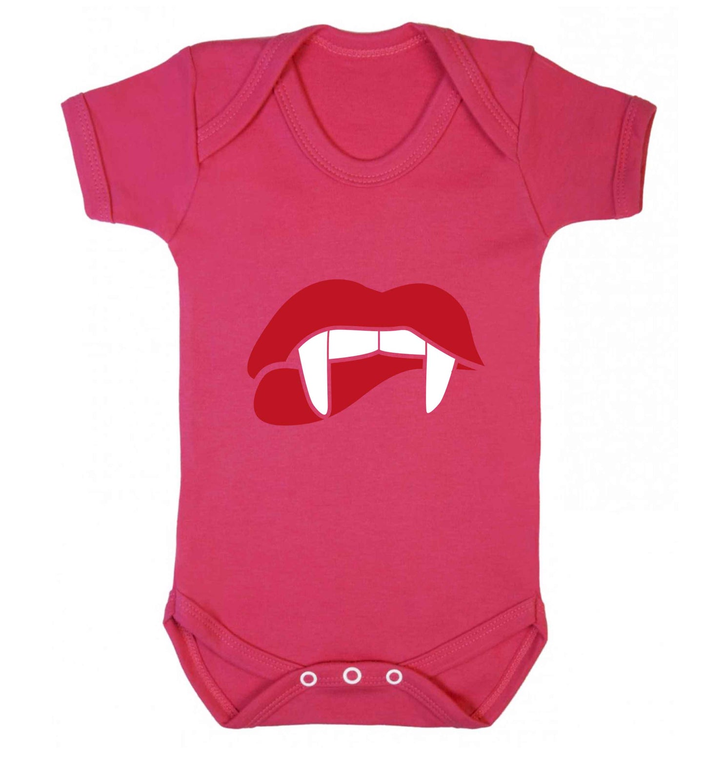 Vampire fangs baby vest dark pink 18-24 months