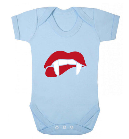 Vampire fangs baby vest pale blue 18-24 months