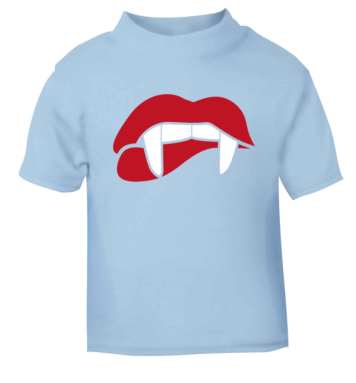 Vampire fangs light blue baby toddler Tshirt 2 Years