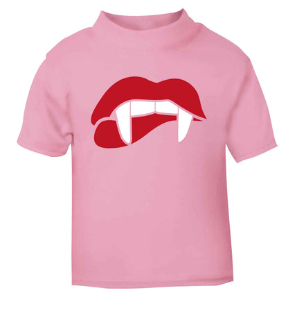 Vampire fangs light pink baby toddler Tshirt 2 Years
