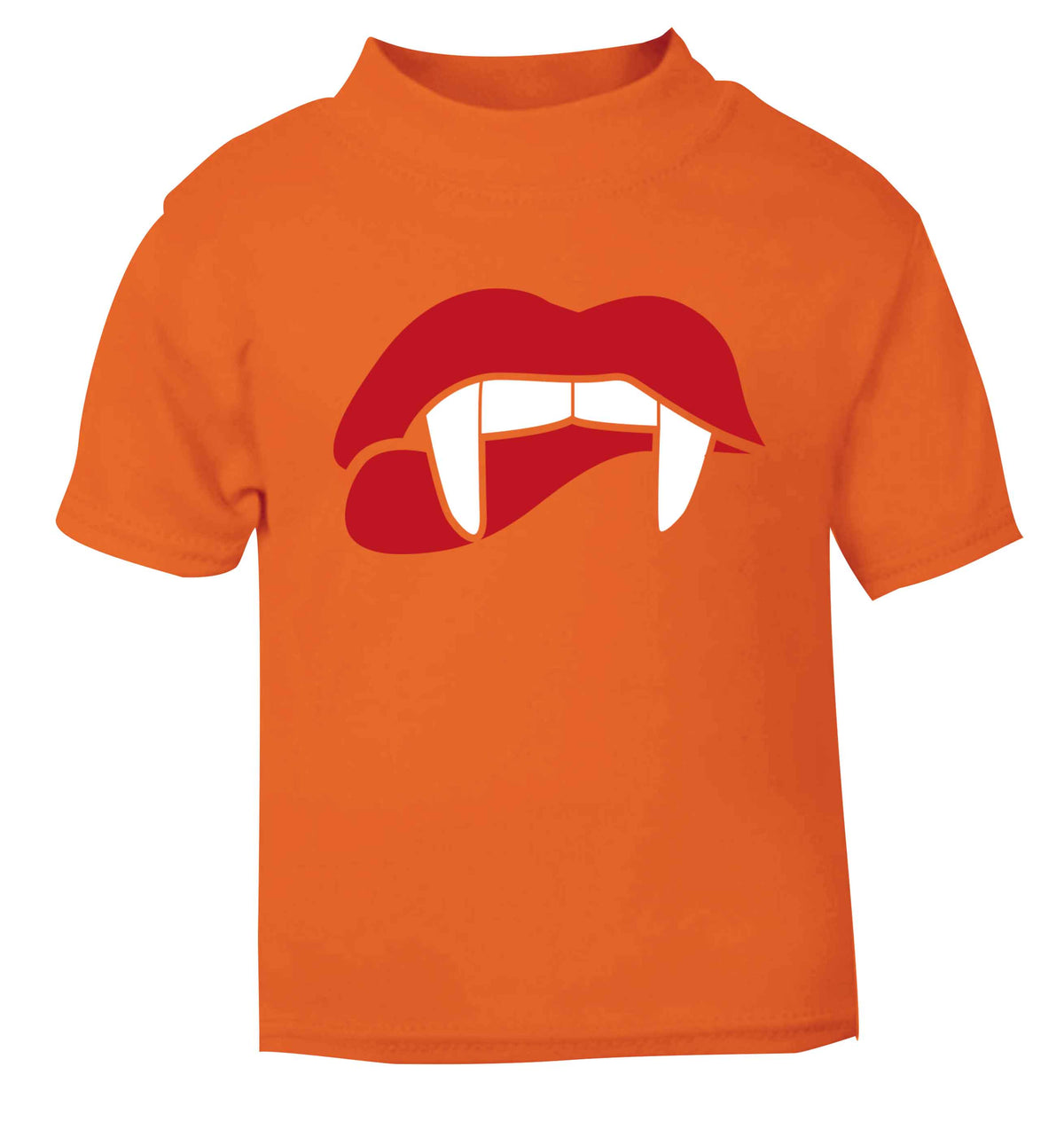 Vampire fangs orange baby toddler Tshirt 2 Years