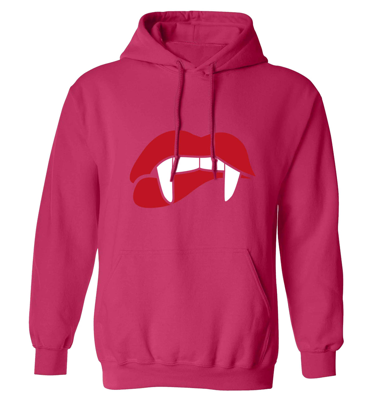 Vampire fangs adults unisex pink hoodie 2XL