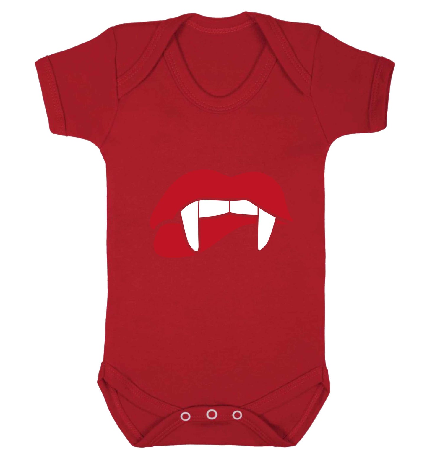 Vampire fangs baby vest red 18-24 months
