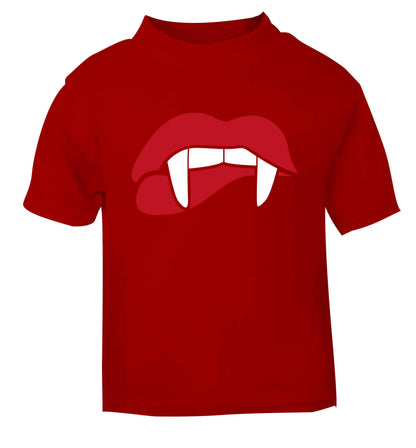 Vampire fangs red baby toddler Tshirt 2 Years