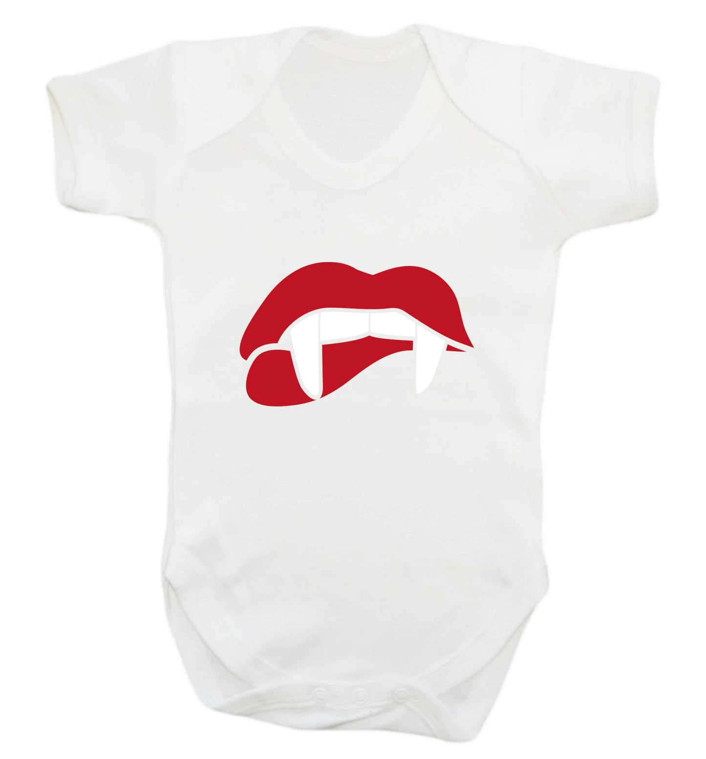 Vampire fangs baby vest white 18-24 months