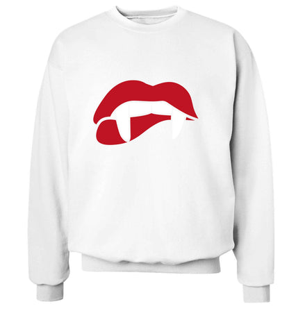 Vampire fangs adult's unisex white sweater 2XL