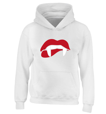 Vampire fangs children's white hoodie 12-13 Years