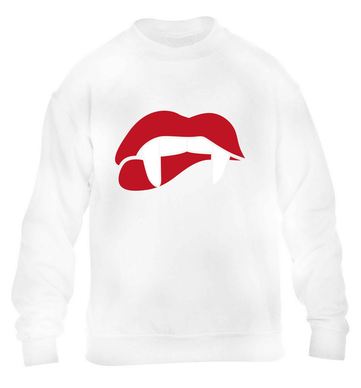 Vampire fangs children's white sweater 12-13 Years