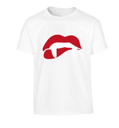 Vampire fangs Children's white Tshirt 12-13 Years