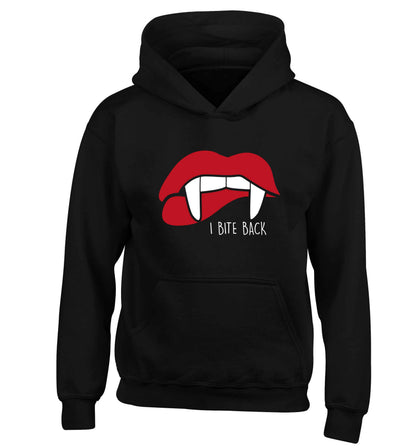 I bite back children's black hoodie 12-13 Years