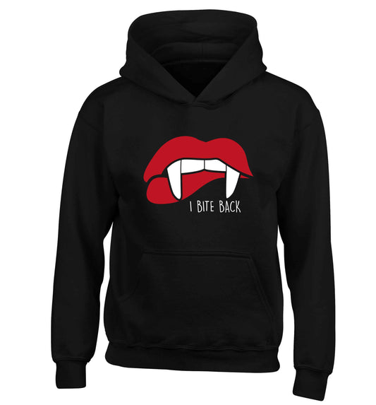 I bite back children's black hoodie 12-13 Years