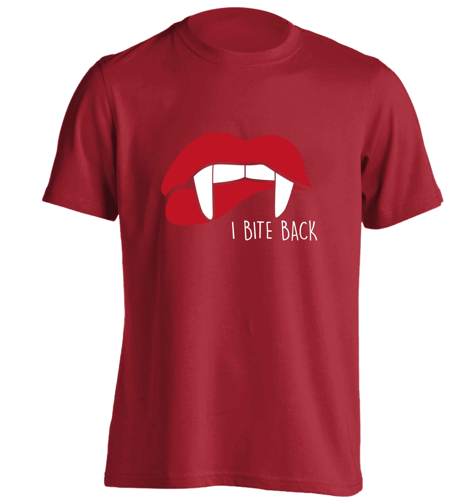 I bite back adults unisex red Tshirt 2XL