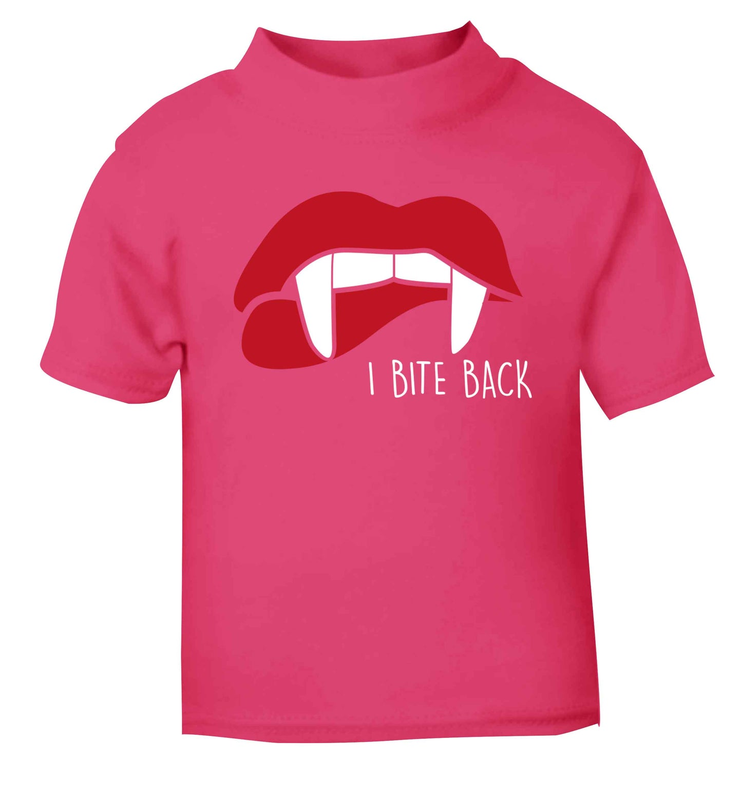 I bite back pink baby toddler Tshirt 2 Years
