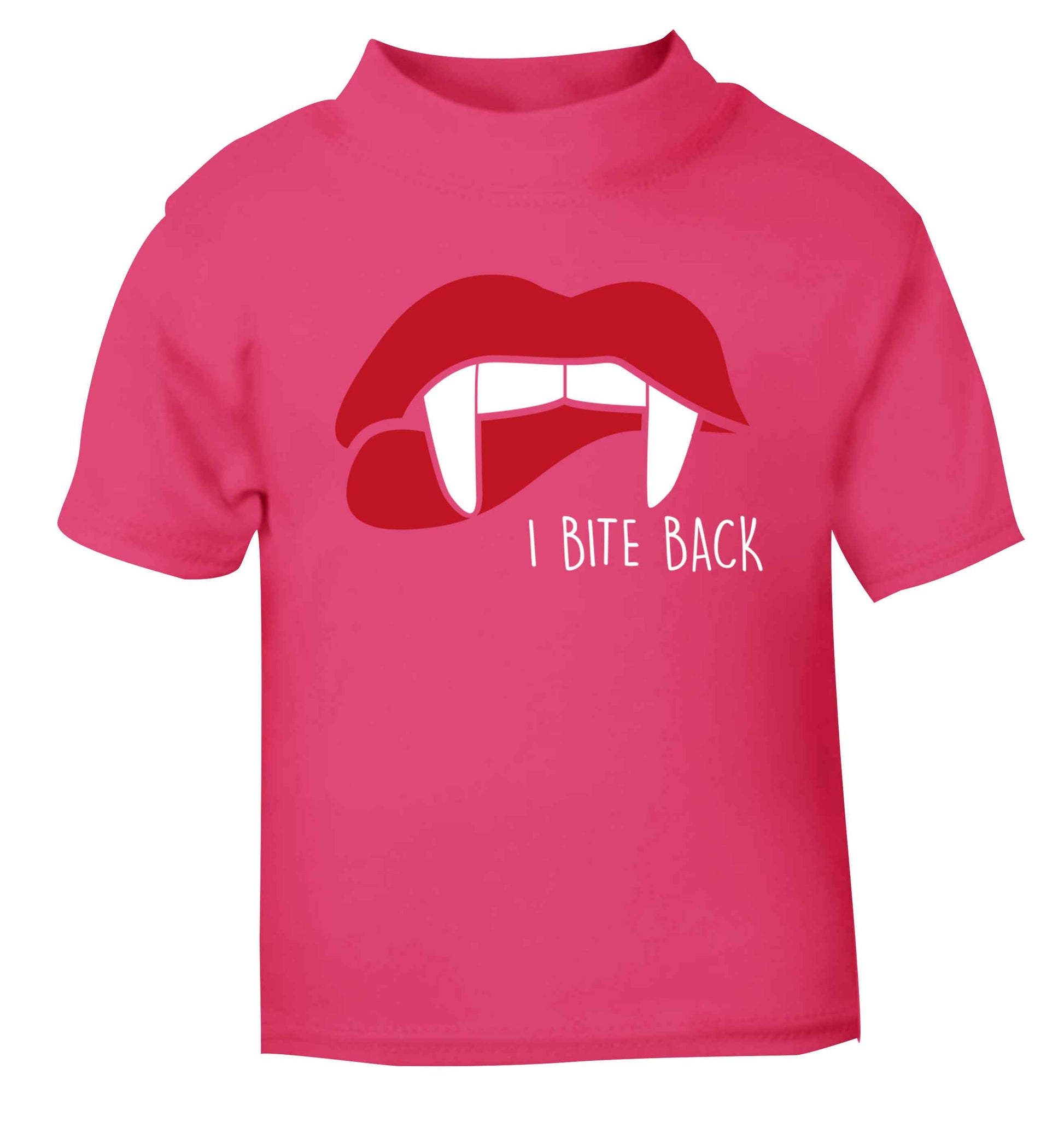 I bite back pink baby toddler Tshirt 2 Years