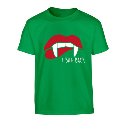 I bite back Children's green Tshirt 12-13 Years
